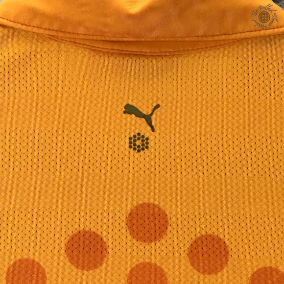 Puma Sport Lifestyle Short Sleeve Golf Polo Shirt Orange Stripe Logo - Men's XL‎ - Picture 11 of 12